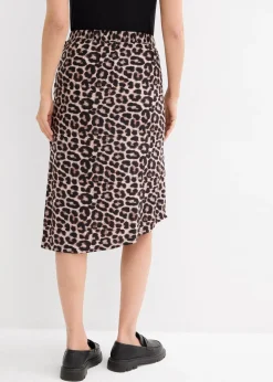 Jupe fendue en léopard