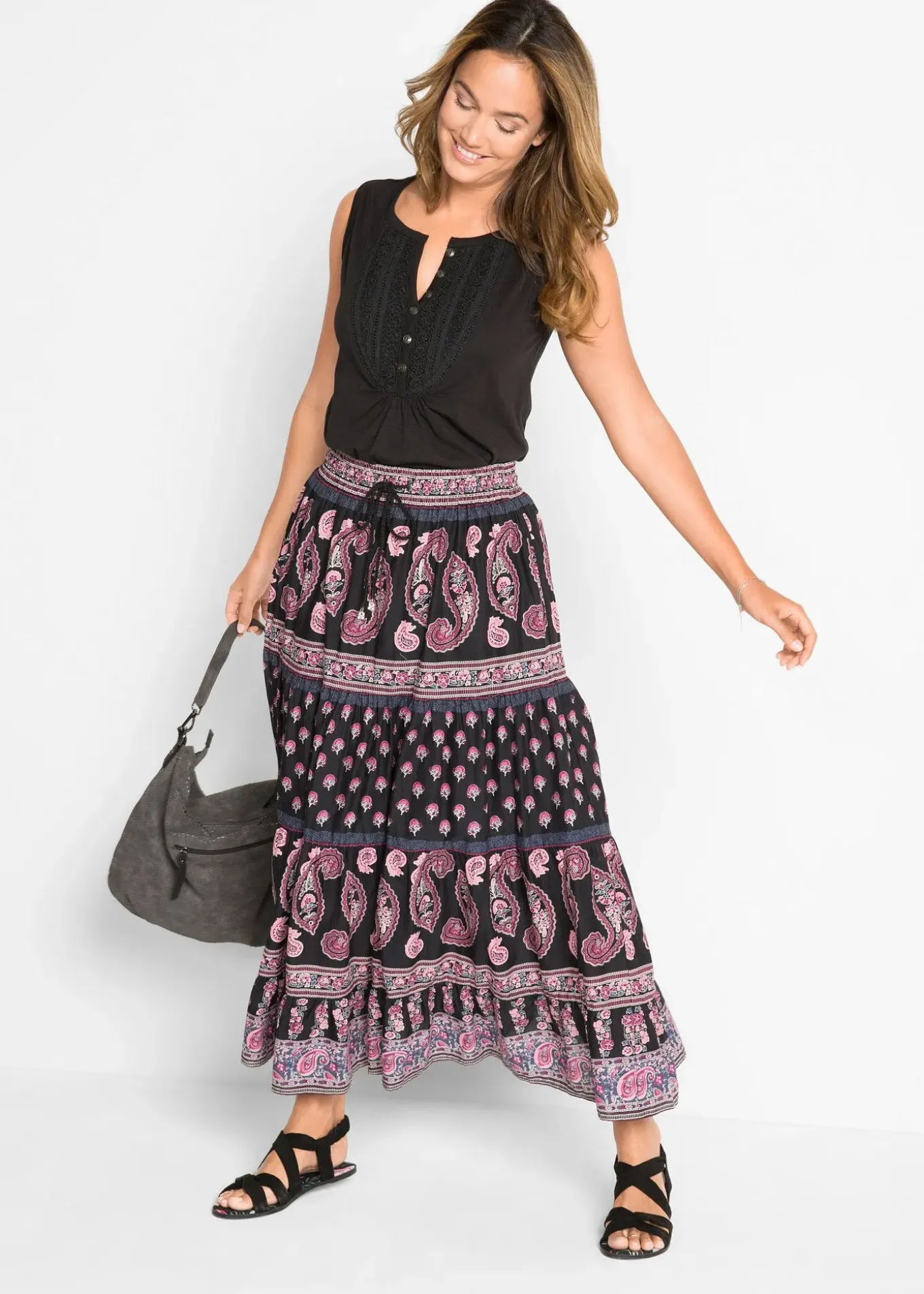 Jupe longue 100% coton