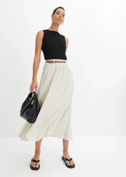 Jupe longue avec ceinture (ens. 2 pces)