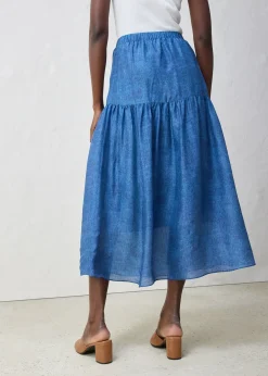 Jupe longue avec soie