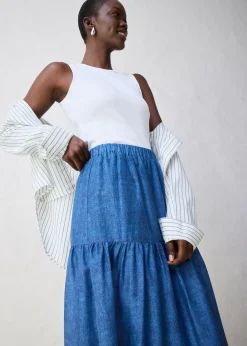 Jupe longue avec soie