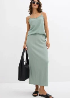 Jupe longue en crêpe léger