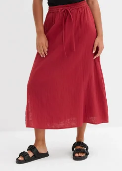 Jupe longue en gaze de coton