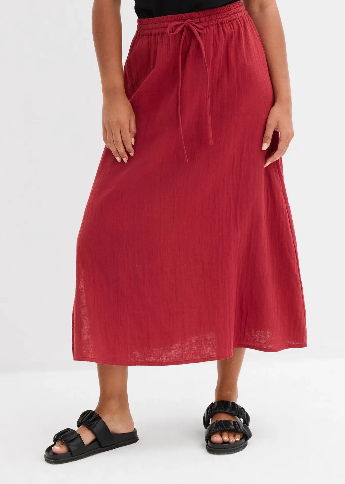 Jupe longue en gaze de coton