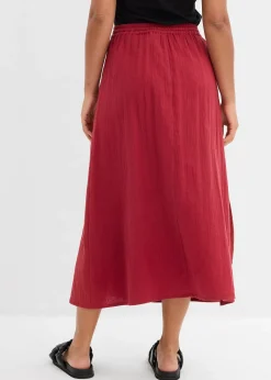 Jupe longue en gaze de coton