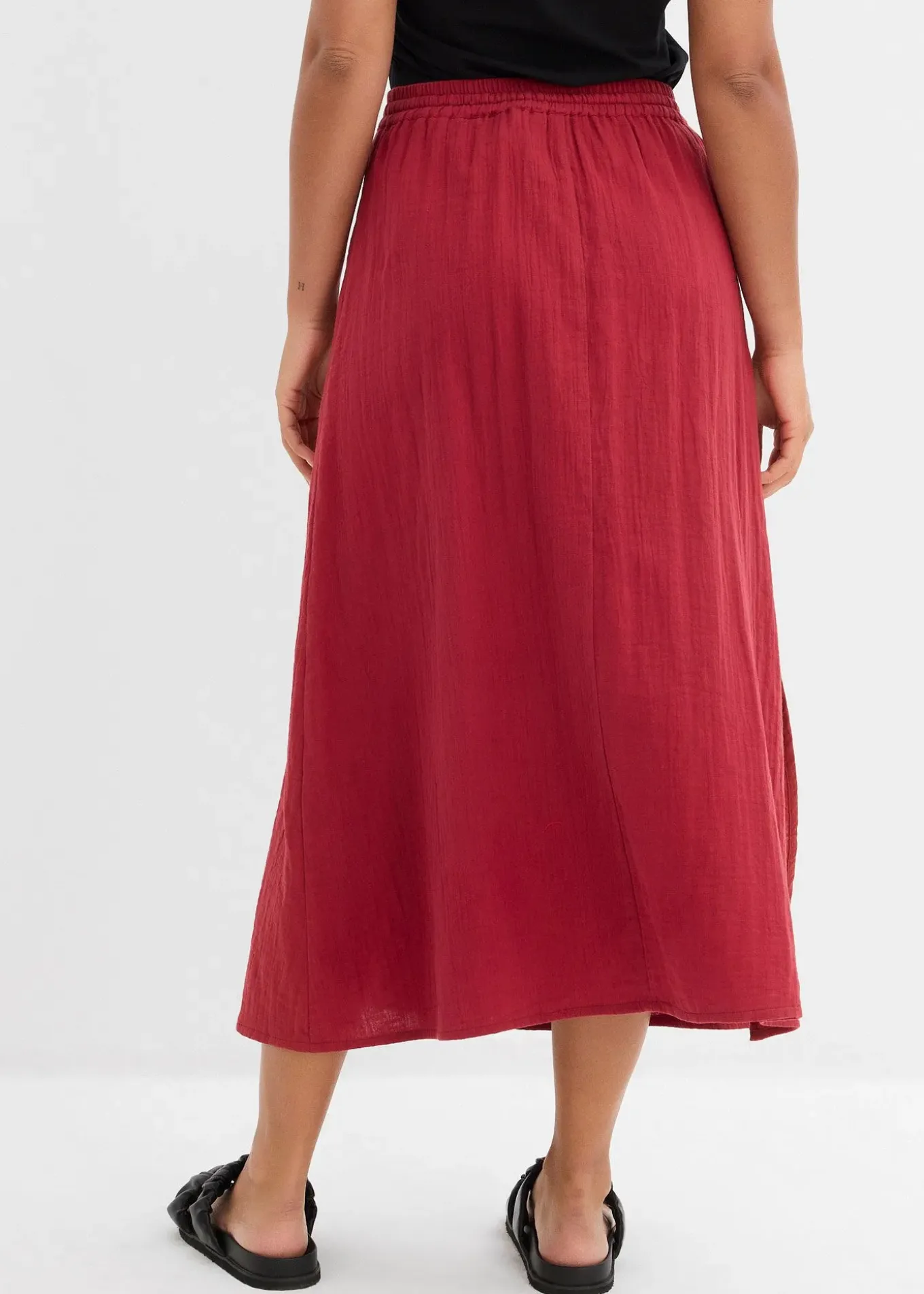 Jupe longue en gaze de coton