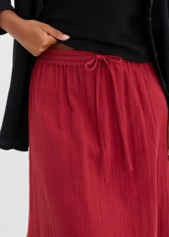 Jupe longue en gaze de coton