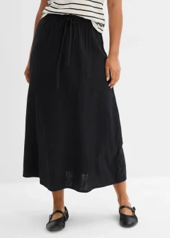 Jupe longue en gaze de coton
