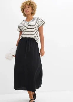 Jupe longue en gaze de coton