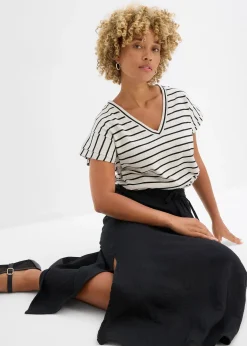 Jupe longue en gaze de coton