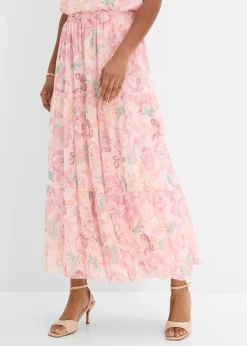 Jupe longue en mesh doux