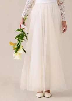 Jupe longue en tulle délicat