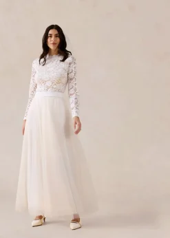 Jupe longue en tulle délicat