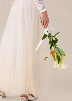 Jupe longue en tulle délicat