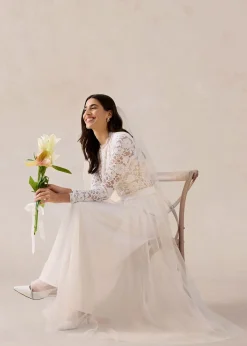 Jupe longue en tulle délicat