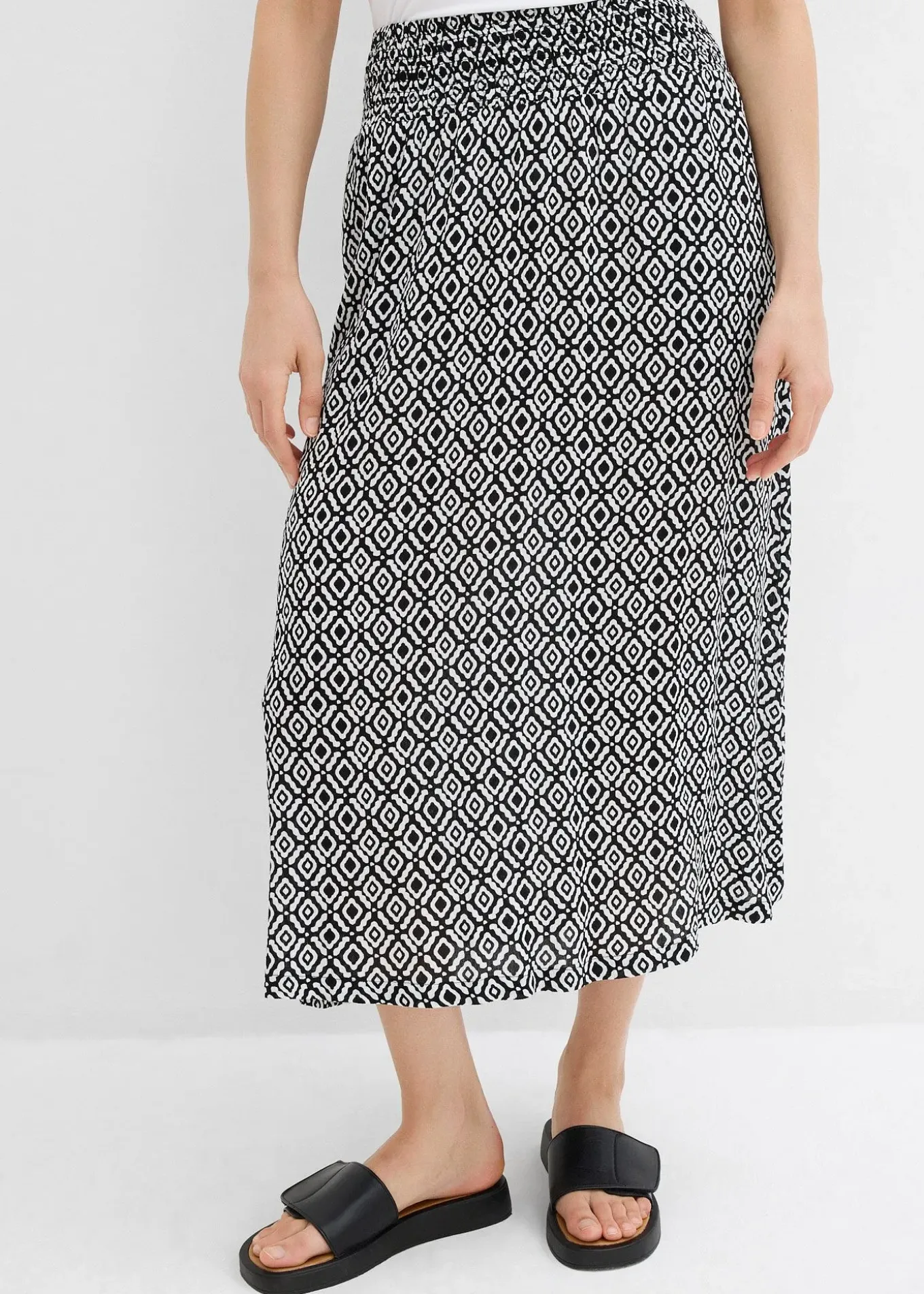 Jupe longue en viscose effet f