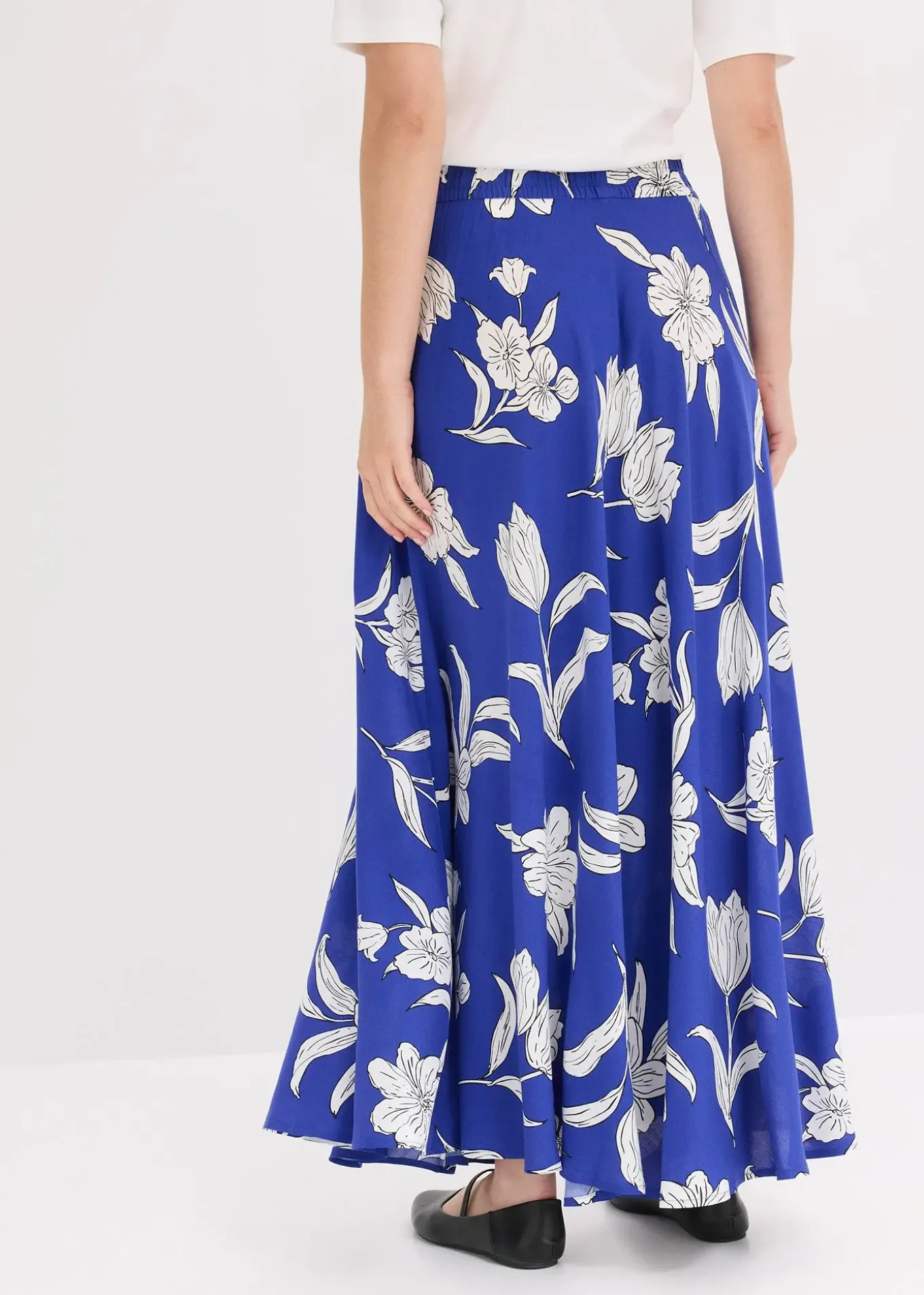 Jupe longue en viscose fluide