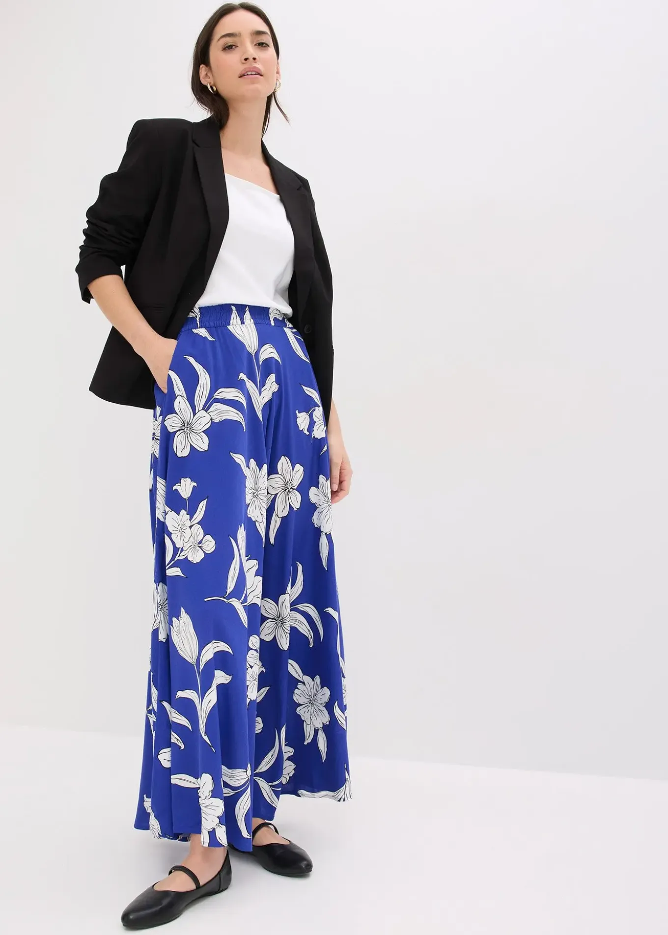 Jupe longue en viscose fluide