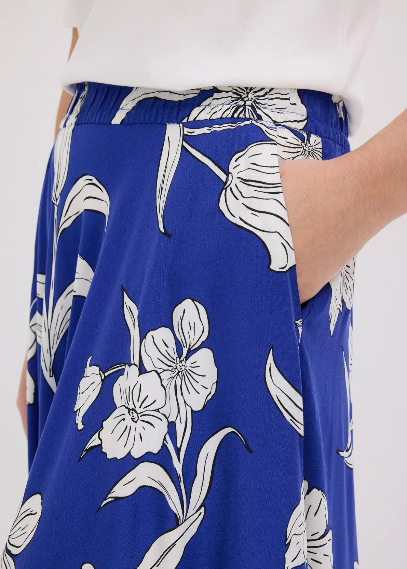 Jupe longue en viscose fluide