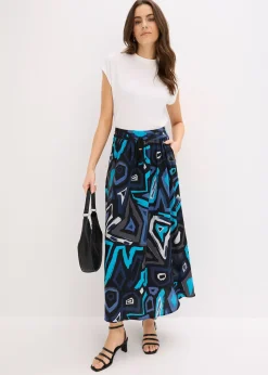 Jupe longue en viscose fluide