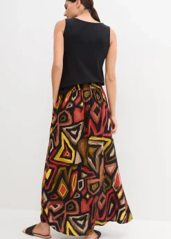 Jupe longue en viscose fluide