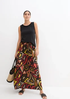 Jupe longue en viscose fluide