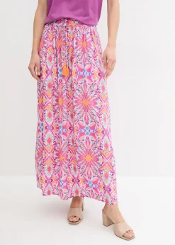 Jupe longue en viscose fluide