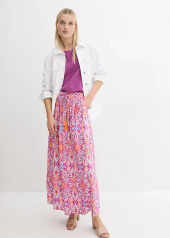 Jupe longue en viscose fluide