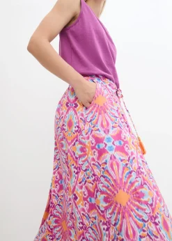 Jupe longue en viscose fluide