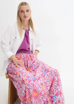 Jupe longue en viscose fluide