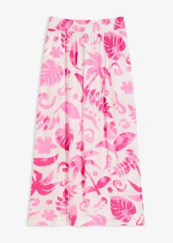 Jupe longue en viscose texturée