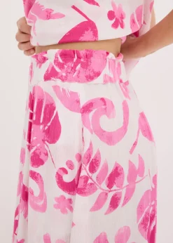 Jupe longue en viscose texturée