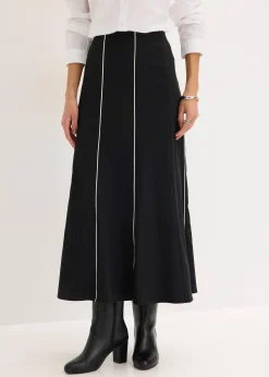 Jupe longue et extensible en bengaline