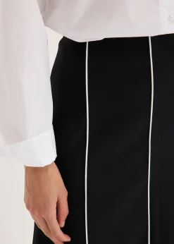 Jupe longue et extensible en bengaline