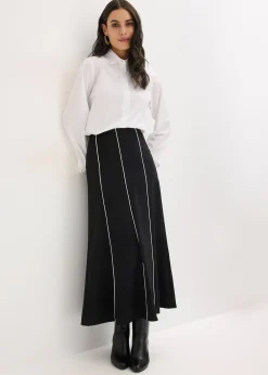 Jupe longue et extensible en bengaline