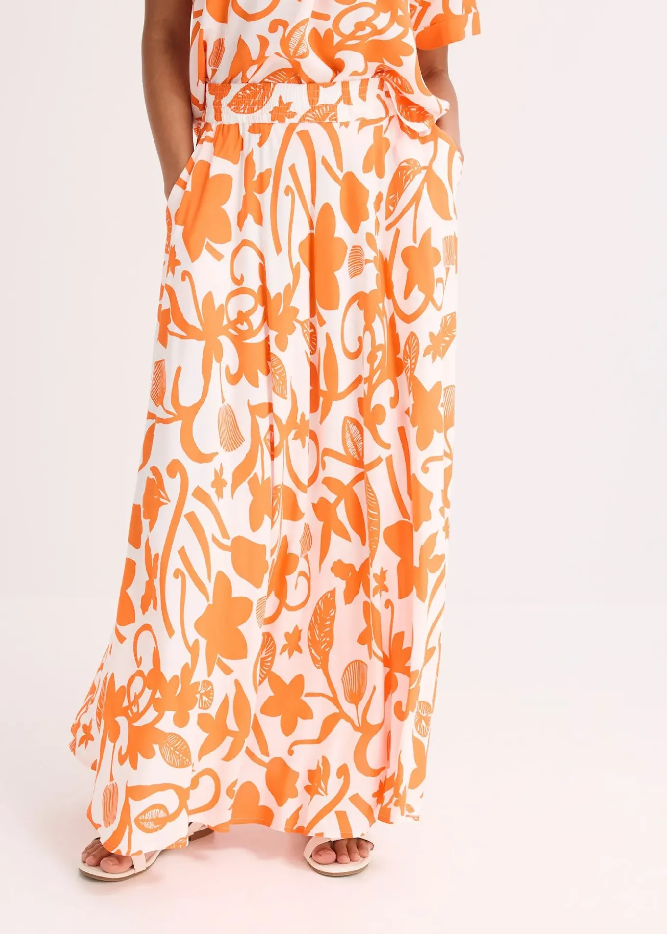 Jupe longue et fluide en viscose