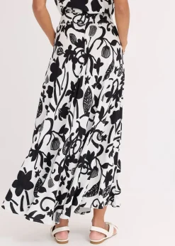 Jupe longue et fluide en viscose