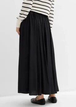 Jupe longue et fluide en viscose majoritaire