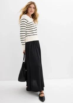 Jupe longue et fluide en viscose majoritaire