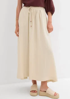 Jupe longue et évasée en Lyocell mélangé