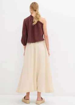 Jupe longue et évasée en Lyocell mélangé