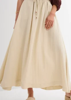 Jupe longue et évasée en Lyocell mélangé