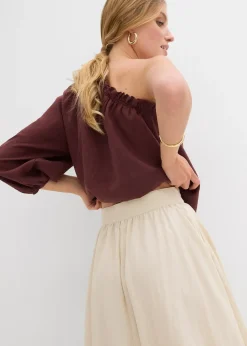 Jupe longue et évasée en Lyocell mélangé