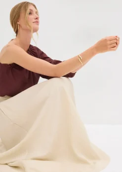 Jupe longue et évasée en Lyocell mélangé