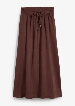 Jupe longue et évasée en Lyocell mélangé