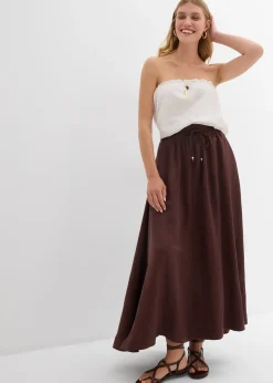 Jupe longue et évasée en Lyocell mélangé