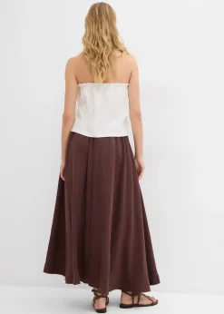 Jupe longue et évasée en Lyocell mélangé