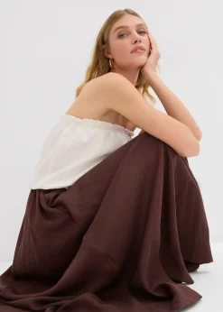 Jupe longue et évasée en Lyocell mélangé