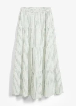 Jupe longue rayée, 100% coton
