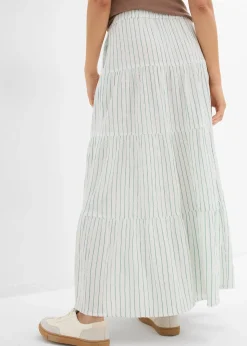 Jupe longue rayée, 100% coton